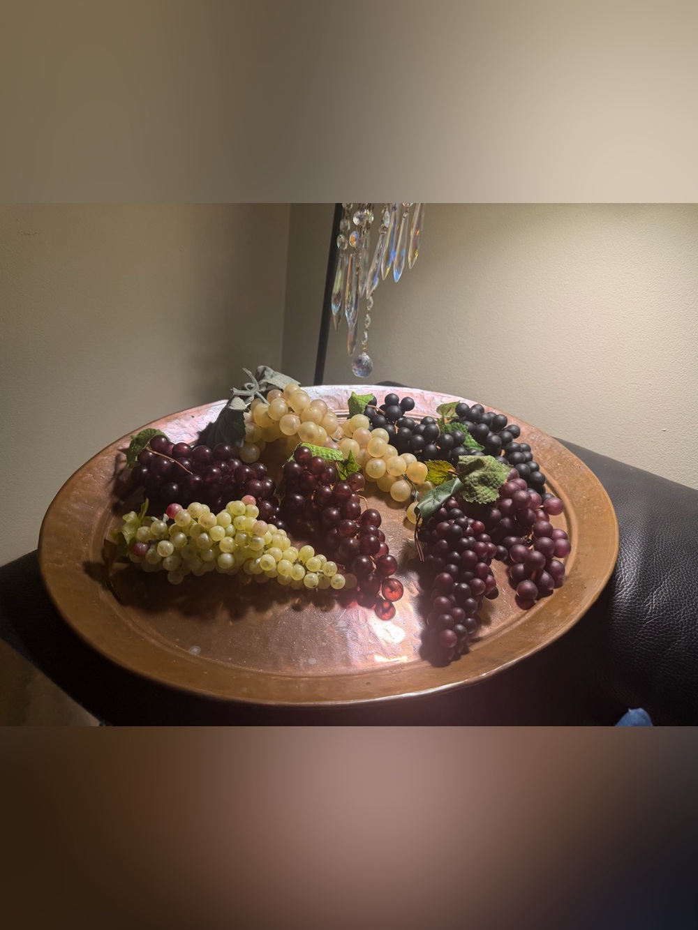 vintage mid-century style faux rubber and plastic grape clusters